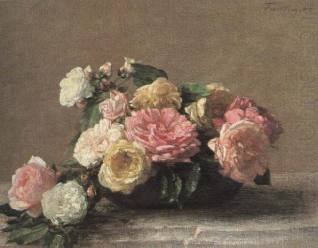Henri Fantin-Latour roses in a dish china oil painting image